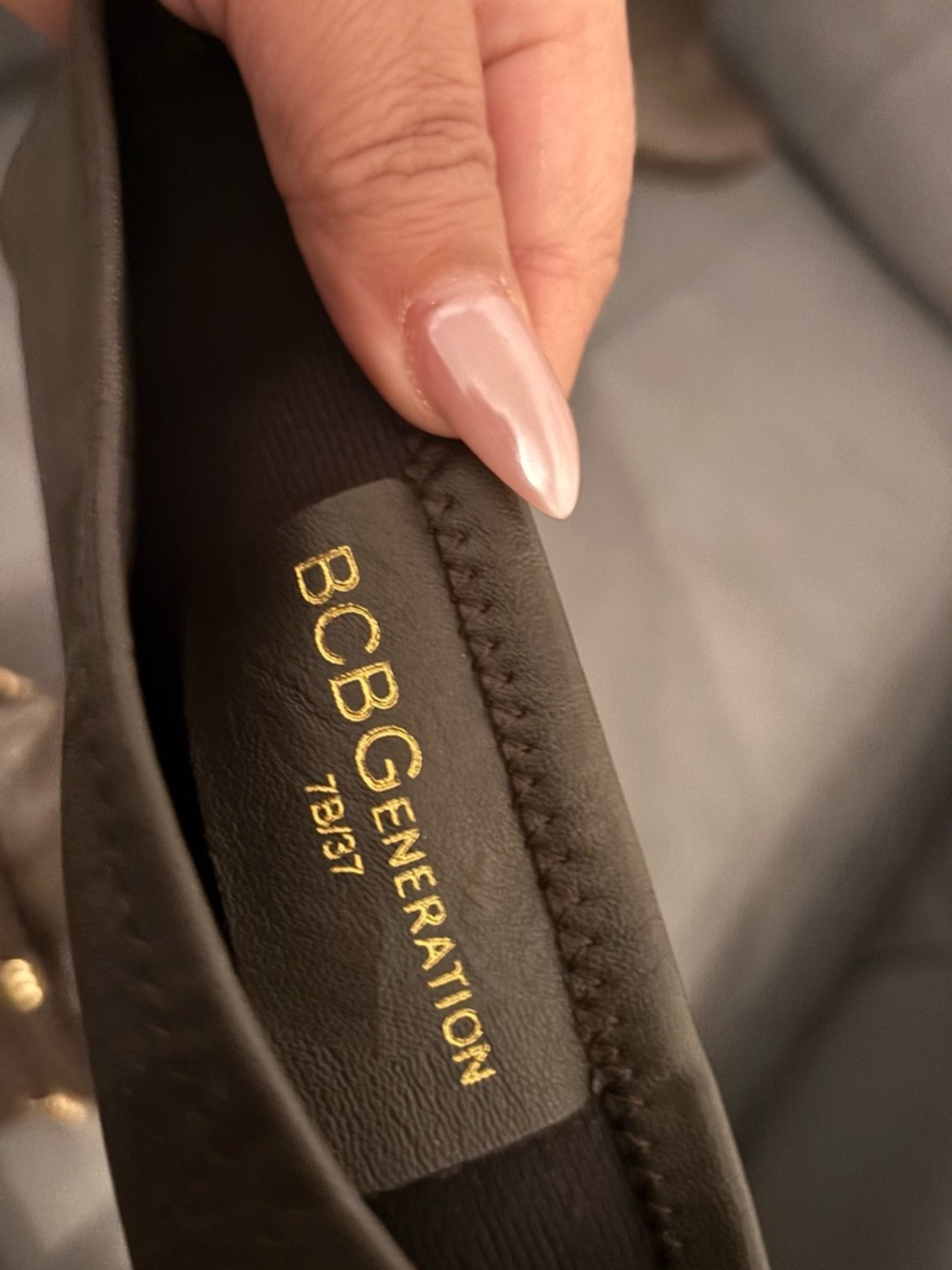 BCBGeneration Dark Brown Leather Knee-High Heeled Boots - Picture 3 of 3